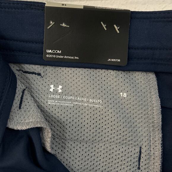 NWT Under Armour Boys Loose Chino Drive Golf Pants Navy Blue 18 - Picture 6 of 6